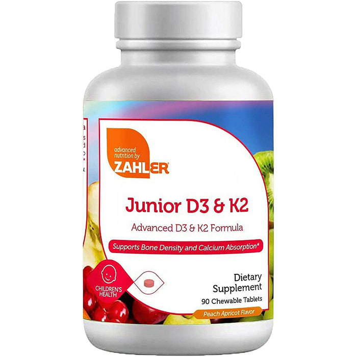Zahler Junior D3 K2, Chewable Vitamin - Elvoros