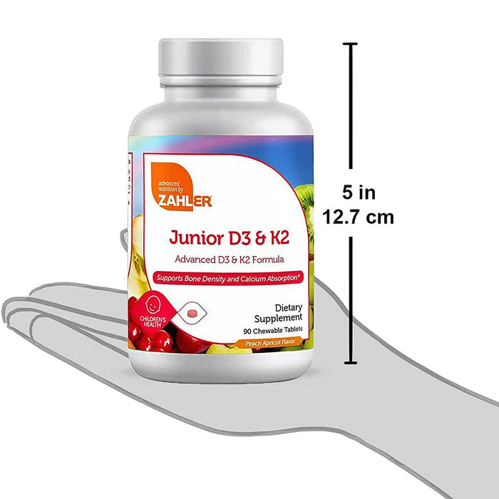 Zahler Junior D3 K2, Chewable Vitamin - Elvoros