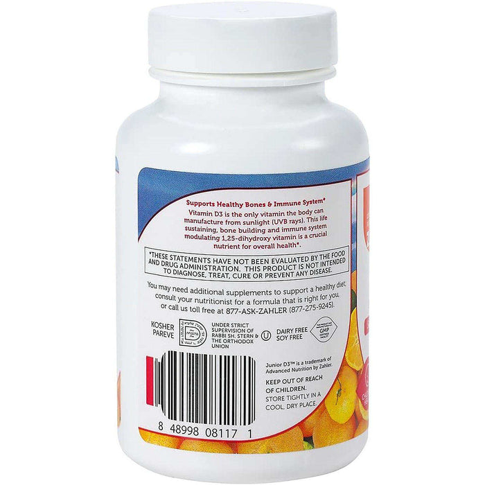 Zahler Junior Vitamin D3 Chewable 1000IU - Elvoros