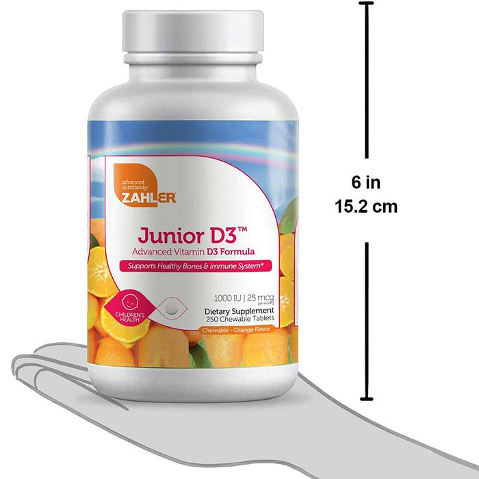 Zahler Junior Vitamin D3 Chewable 1000IU - Elvoros