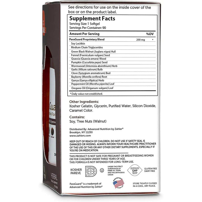 Zahler ParaGuard Advanced Digestive Supplement - Elvoros