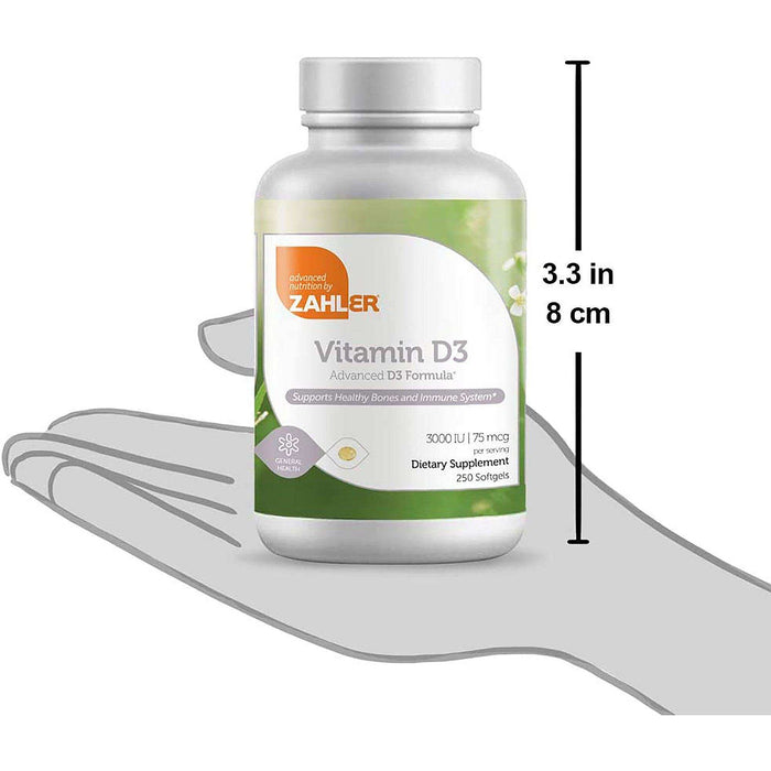 Zahler Vitamin D3 3000 IU - Elvoros