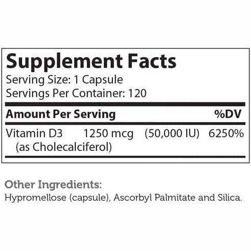 Zahler Vitamin D3 50,000 IU - Elvoros