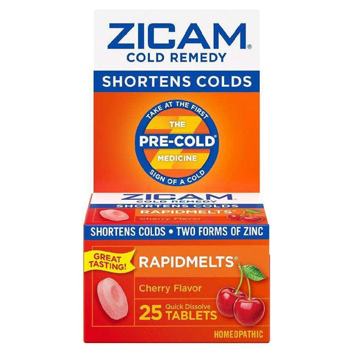 Zicam Cold Remedy Homeopathic Rapid Melts, Cherry - 25 ct. - Elvoros