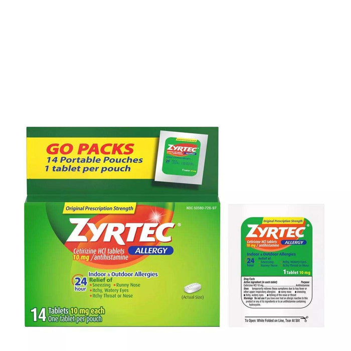 Zyrtec Allergy 10mg Tablets Blister Pack - 14 ct - Elvoros