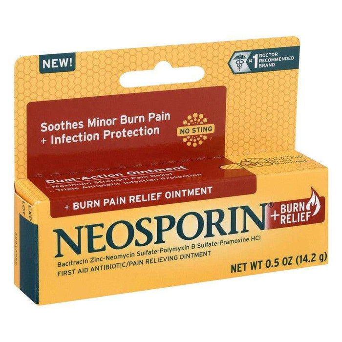 Neosporin +Burn Relief Max Strength Antibiotic Ointment - 0.5 oz - Elvoros