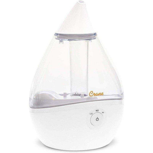 Crane Droplet Ultrasonic Cool Mist Humidifier Clear/White - 0.5 Gallon - Elvoros