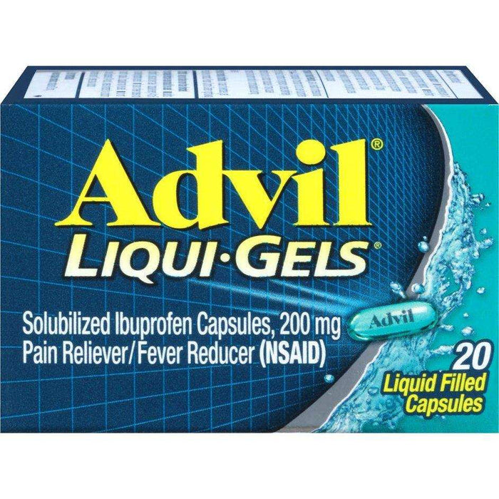 Advil Pain Reliever and Fever Reducer Liqui-Gels Ibuprofen - 20 Count - Elvoros