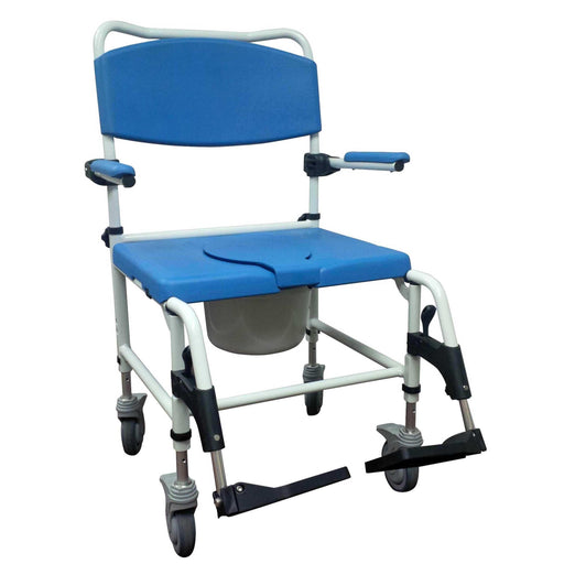 Drive Medical Aluminum Bariatric Rehab Shower Commode Chair - Elvoros