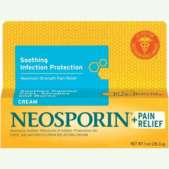 Neosporin +Pain Relief Max Strength First Aid Antibiotic Cream - 1 Oz - Elvoros