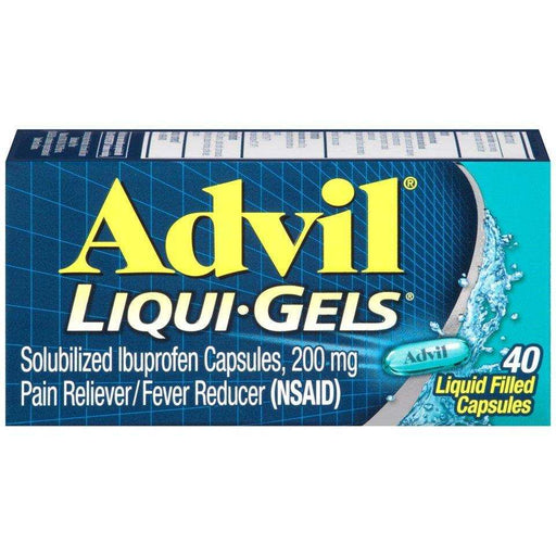Advil Pain Reliever and Fever Reducer Liqui-Gels Ibuprofen - 40 Count - Elvoros