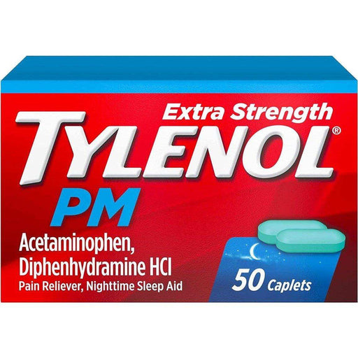 Tylenol PM Extra Strength Pain Reliever & Sleep Aid Caplets - 50 Ct - Elvoros
