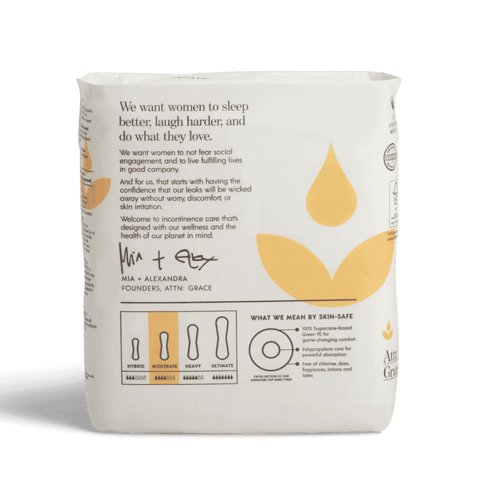 Attn Grace Moderate Pads for Bladder Leaks - Elvoros