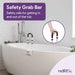 Adjustable Bathtub Grab Bar - Universal Clamp On Bar - Elvoros
