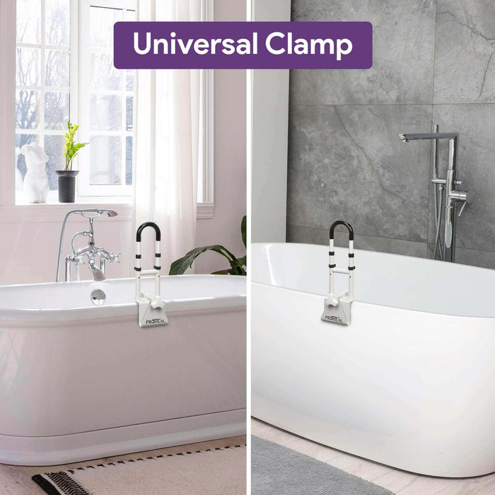 Adjustable Bathtub Grab Bar - Universal Clamp On Bar - Elvoros