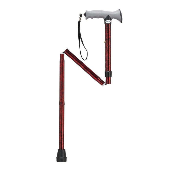 Adjustable Lightweight Folding Cane with Gel Hand Grip - Elvoros