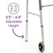 Adult Two-Button Silver Folding Steel Walker - 350 lbs Capacity - Elvoros