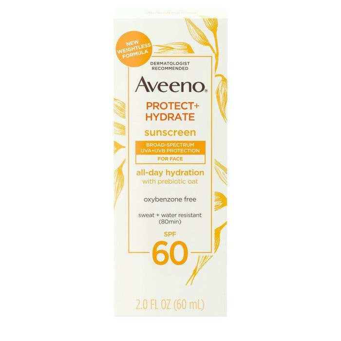Aveeno Protect + Hydrate Broad Spectrum Face Sunscreen Lotion SPF60 - 3 Oz - Elvoros
