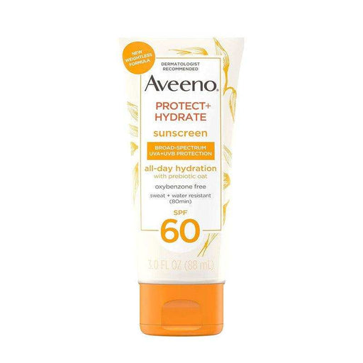 Aveeno Sunscreen Protect + Hydrate Broad Spectrum Body Lotion SPF60 - 3 Oz - Elvoros
