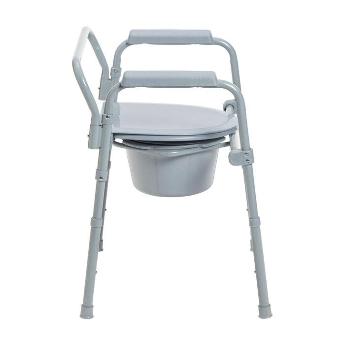 Drive Medical Steel Folding Deep Seat Bedside Commode - Elvoros
