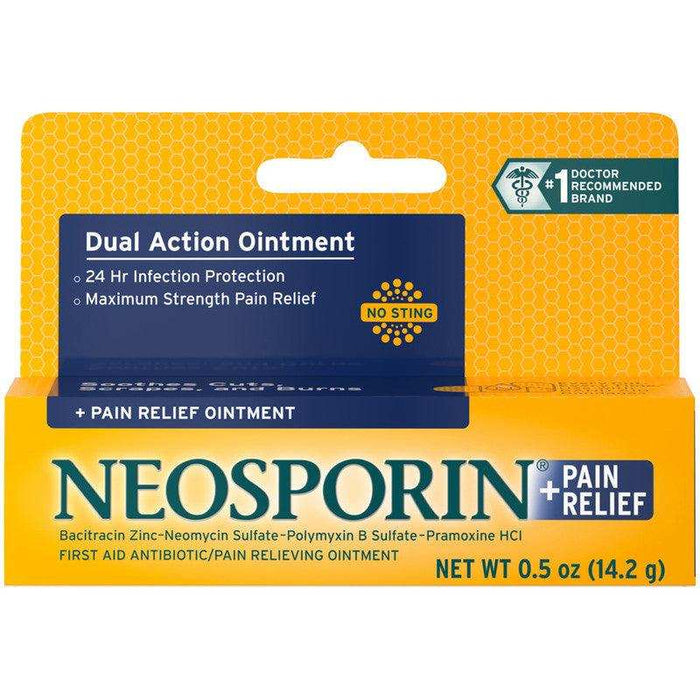 Neosporin + Pain Relief Max Strength Antibiotic Ointment - 0.5 oz - Elvoros