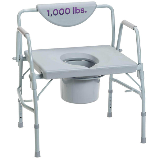 Bariatric Drop Arm Commode 1000lb - Elvoros
