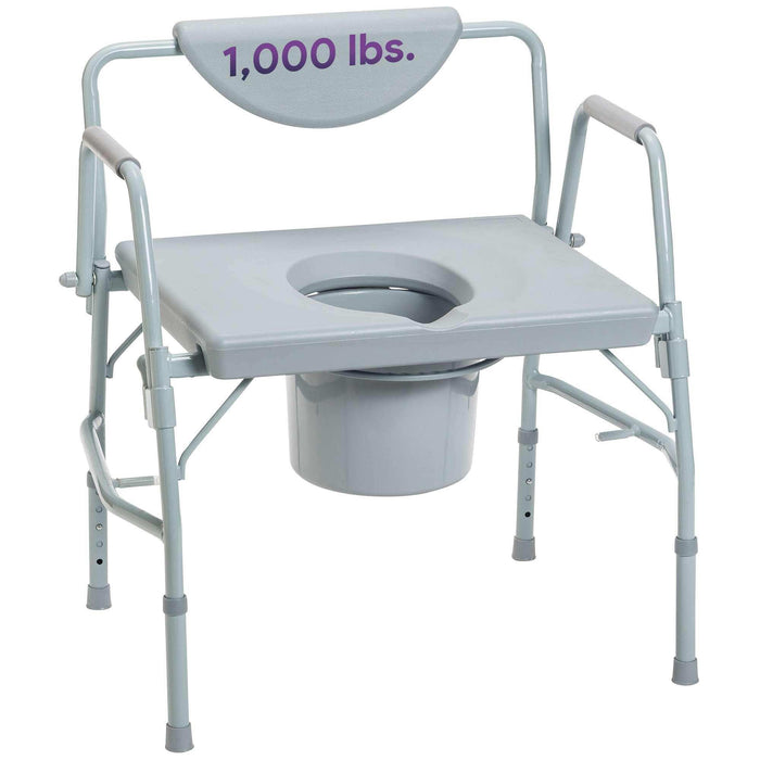 Bariatric Drop Arm Commode 1000lb - Elvoros