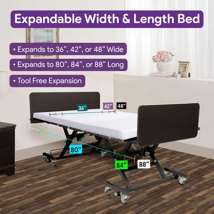 Bariatric Electric Long Term Homecare Expandable Hospital Bed - Elvoros