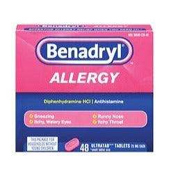 Benadryl Ultratabs Antihistamine Allergy Relief Tablets 25mg - 48ct - Elvoros