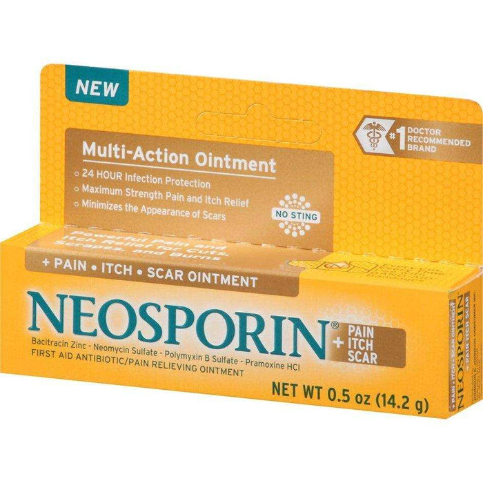 Neosporin + Pain + Itch + Scar First Aid Antibiotic Ointment - 0.5 Oz - Elvoros