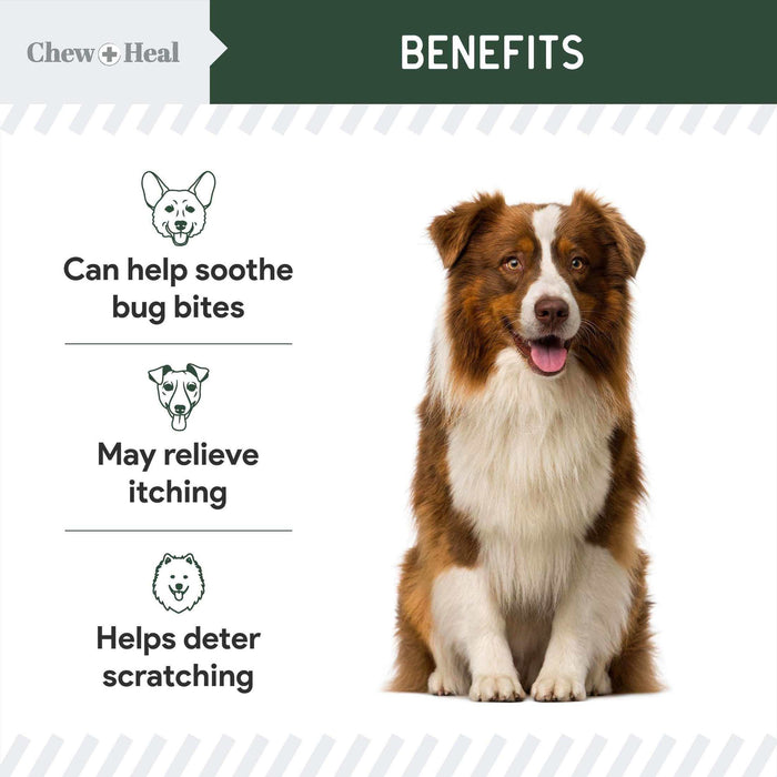 Chew + Heal Hydrocortisone Lotion for Dogs - 4 oz Anti Itch Cream for Irritated Skin - Elvoros