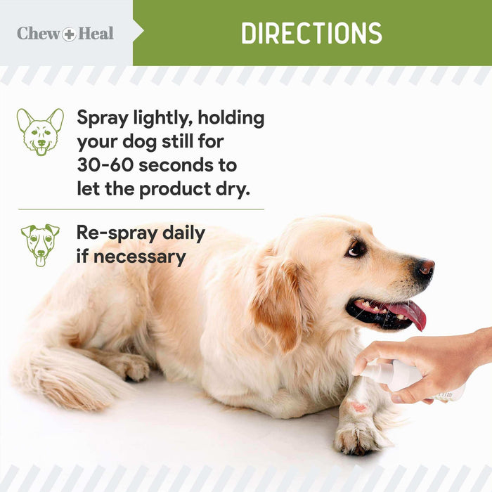 Chew + Heal Liquid Bandage for Dogs - 4 oz Spray with Aloe - Elvoros