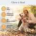 Chew + Heal Omega 3 Fish Oil for Dogs - 180 Softgel Supplements for Healthy Skin and Coat - Elvoros