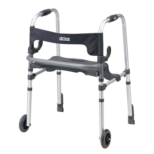 Clever Lite LS Walker Rollator with Seat and Push Down Brakes - Elvoros