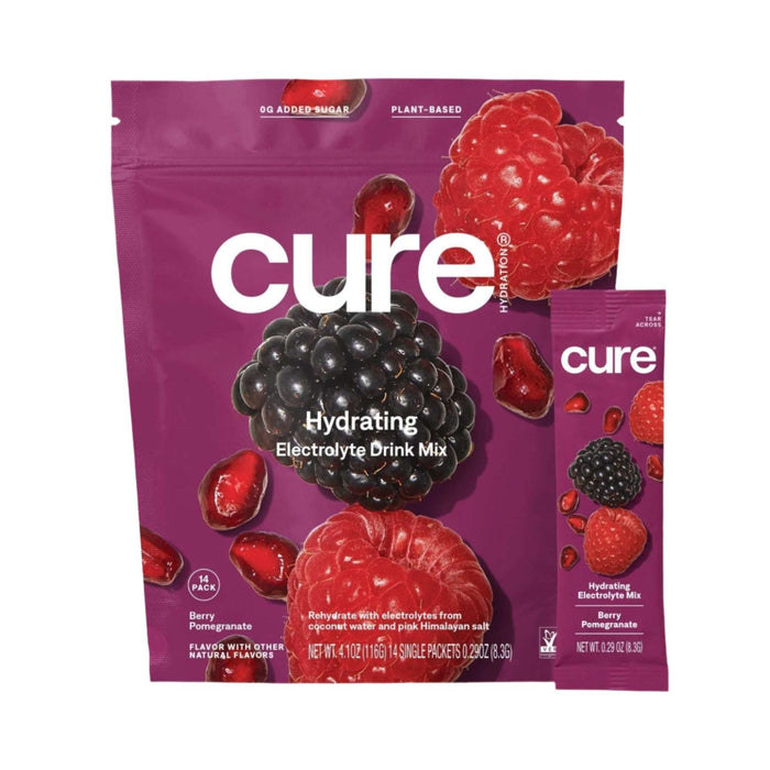 Cure Hydrating Electrolyte Vegan Drink Mix - Berry Pomegranate - Elvoros