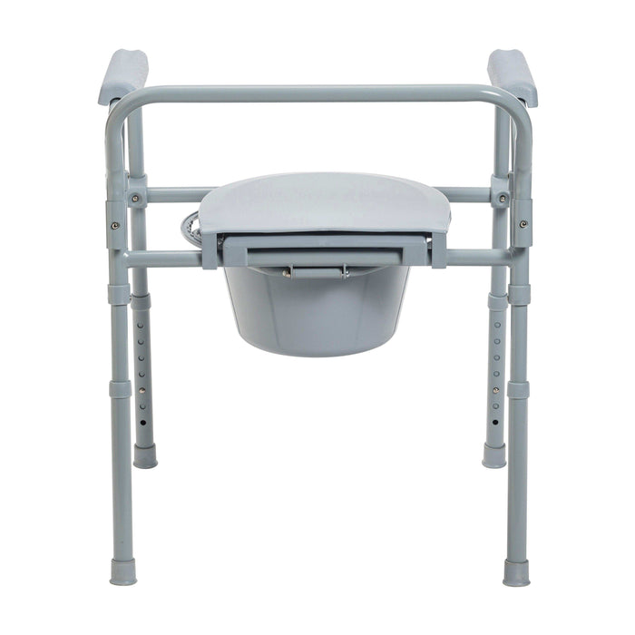 Drive Medical Steel Folding Deep Seat Bedside Commode - Elvoros