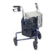 Drive Medical 3 Wheel Rollator Rolling Walker with Basket Tray and Pouch - Elvoros