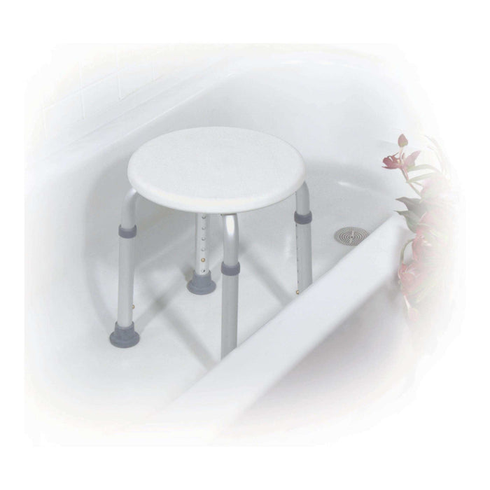 Drive Medical Adjustable Height Bath Stool - White - Elvoros