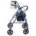 Drive Medical Aluminum Rollator Rolling Walker with Fold Up and Removable Back Support and Padded Seat - Elvoros