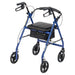 Drive Medical Aluminum Rollator Rolling Walker with Fold Up and Removable Back Support and Padded Seat - Elvoros
