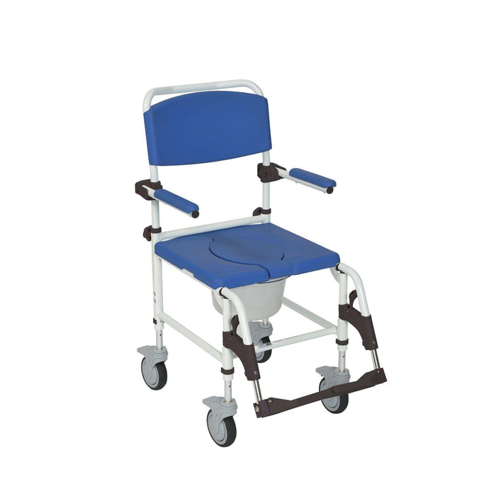 Drive Medical Aluminum Shower Commode Transport Chair - Elvoros