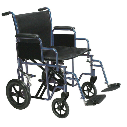 Drive Medical Bariatric Heavy Duty Transport Wheelchair with Swing Away Footrest - Elvoros