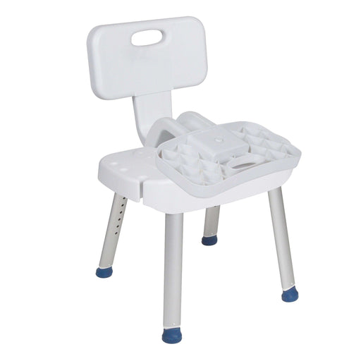Drive Medical Bathroom Safety Shower Chair with Folding Back - Elvoros