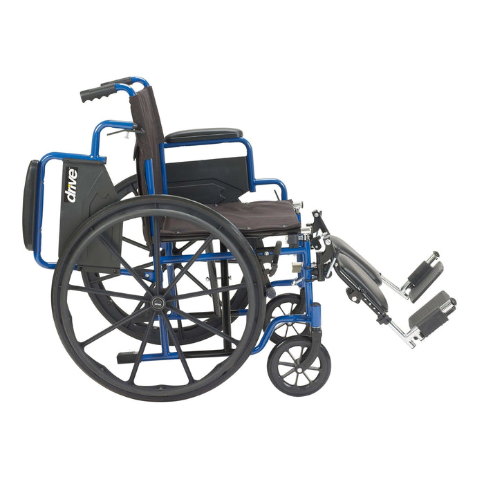 Drive Medical Blue Streak Wheelchair with Flip Back Desk Arms - Elvoros