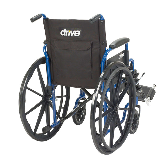 Drive Medical Blue Streak Wheelchair with Flip Back Desk Arms - Elvoros