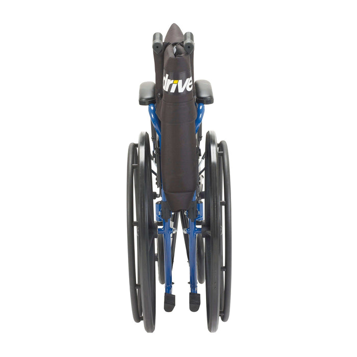Drive Medical Blue Streak Wheelchair with Flip Back Desk Arms - Elvoros
