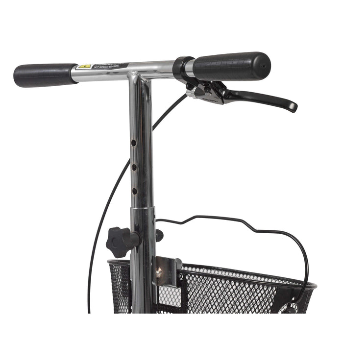 Drive Medical Dual Pad Steerable Knee Walker Knee Scooter with Basket Alternative to Crutches - Elvoros