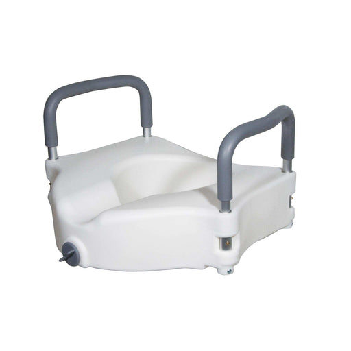 Drive Medical Elevated Raised Toilet Seat with Removable Padded Arms - Elvoros