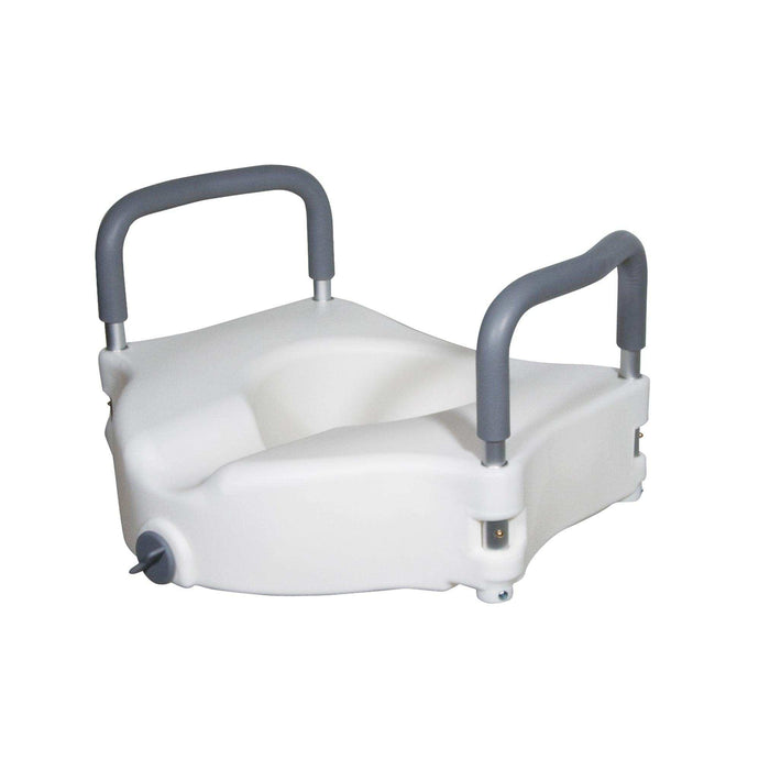 Drive Medical Elevated Raised Toilet Seat with Removable Padded Arms - Elvoros