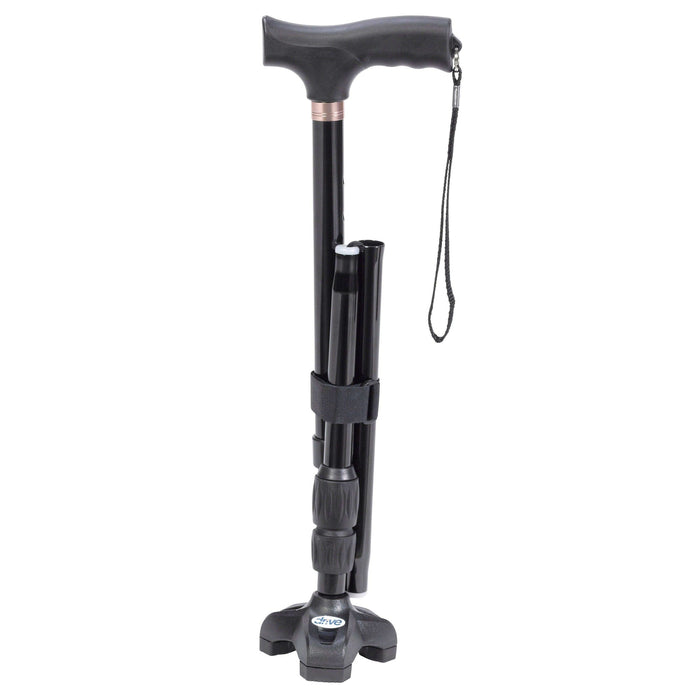 Drive Medical Flex N Go Adjustable Folding Cane with T Handle - Elvoros